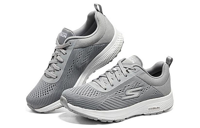 Skechers Go Walk Fle Durable Breathable Lightweight Low-Top Casual Running Shoes Women's Light Gray