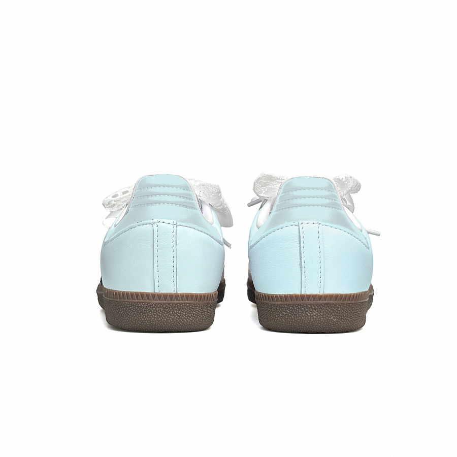Adidas Originals SAMBA OG WAO Anti Slip Wear Resistant Low Top Skateboard Shoes Unisex Silver Blue купить в интернет-магазине Yoocart с быстрой доставкой по России.