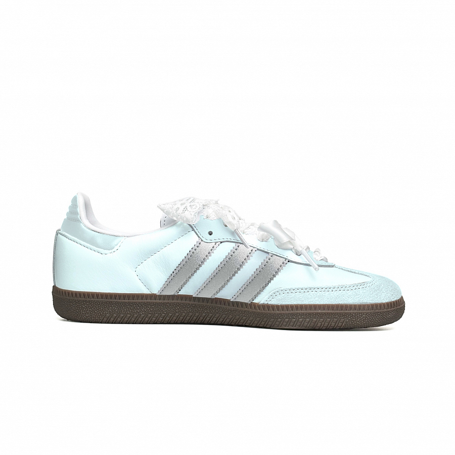 Adidas Originals SAMBA OG WAO Anti Slip Wear Resistant Low Top Skateboard Shoes Unisex Silver Blue купить в интернет-магазине Yoocart с быстрой доставкой по России.