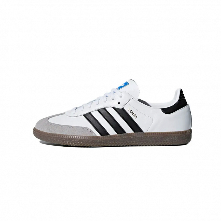 Adidas Originals SAMBA OG WAO Anti Slip Wear Resistant Low Top Skateboard Shoes Unisex Silver Blue купить в интернет-магазине Yoocart с быстрой доставкой по России.