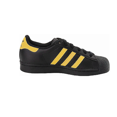 Adidas Originals SUPERSTAR Slip Resistant Low Top Skateboard Shoes Unisex Black Yellow