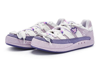 Adidas Originals Adimatic Low Top Skateboard Shoes Unisex White Purple