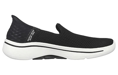 Skechers Go Walk Arch Fit Hands Free Slip-Ins Durable Breathable Low-Top Casual Shoes Women's Black