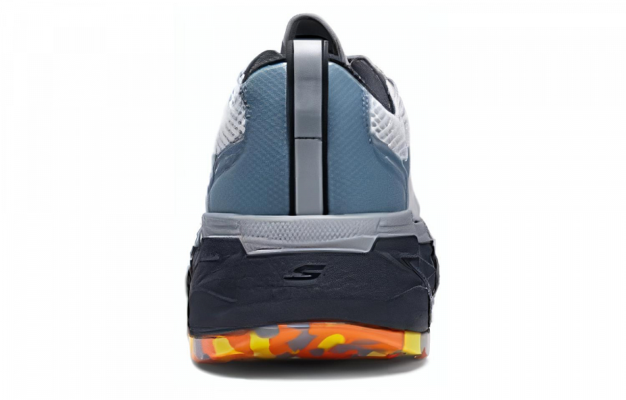 Skechers Cushioning Wear-Resistant Low-Top Casual Running Shoes Men's Gray Multicolor