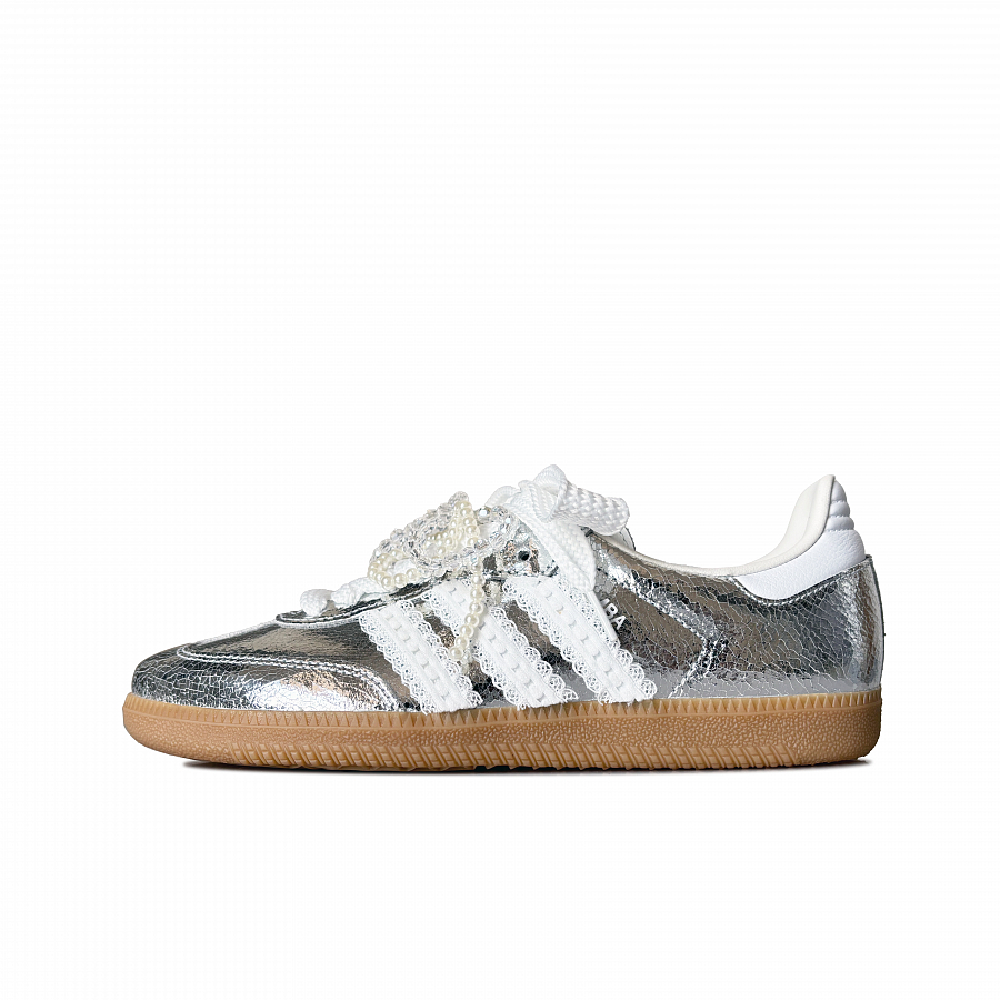 Adidas Originals SAMBA OG Silver Mist Anti Slip Wear Resistant Low Top Skateboard Shoes Women's Silver купить в интернет-магазине Yoocart с быстрой доставкой по России.