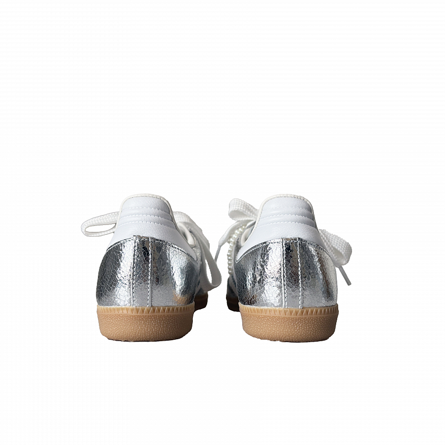 Adidas Originals SAMBA OG Silver Mist Anti Slip Wear Resistant Low Top Skateboard Shoes Women's Silver купить в интернет-магазине Yoocart с быстрой доставкой по России.