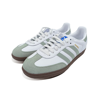 Adidas Originals SAMBA OG Anti-Slip Wear-Resistant Low-Top Skateboard Shoes Unisex White Green