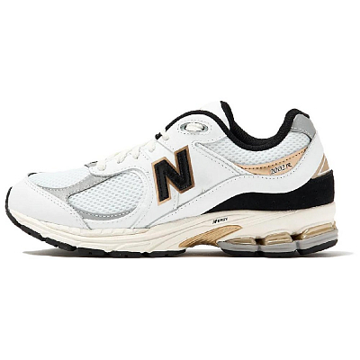 New Balance 2002R White Black Gold Metallic
