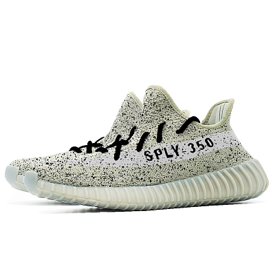 Adidas Originals Yeezy Boost 350 V2 Cushioning And Breathable Low Top Casual Shoes Unisex Ecru