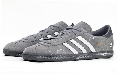 Adidas Originals Stadt NinePro Anti-Slip Wear-Resistant Low-Top Skateboard Shoes Men's White Gray