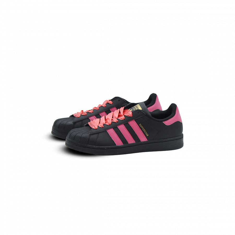 Adidas Originals SUPERSTAR Cushioning Impact Resistance Height Increasing Low Top Skateboard Shoes Unisex Black Pink купить в интернет-магазине Yoocart с быстрой доставкой по России.