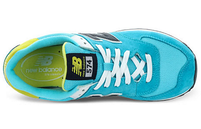 New Balance NB 574 Running Shoes Women's Low-Top Blue/Yellow/Black/White