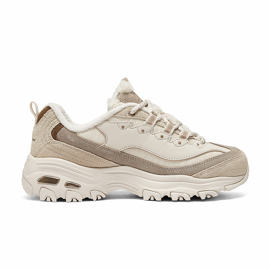 Skechers D'LITES 1.0 Height Increasing Casual Shoes Women's Pink Beige купить в интернет-магазине Yoocart с быстрой доставкой по России.
