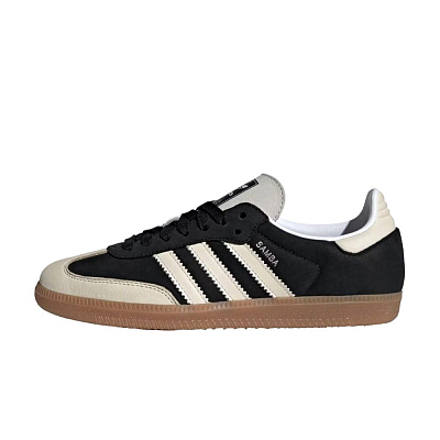 Adidas Originals SAMBA OG Anti Slip Wear Resistant Low Top Skateboard Shoes Women's Silver Black