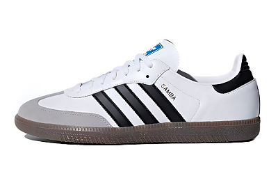 Adidas Originals SAMBA OG Three Lives In Love Slip Resistant And Breathable Low Top Skateboard Shoes Unisex Red White