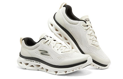 Skechers Glide Step Low Top Casual Running Shoes Men's White Black