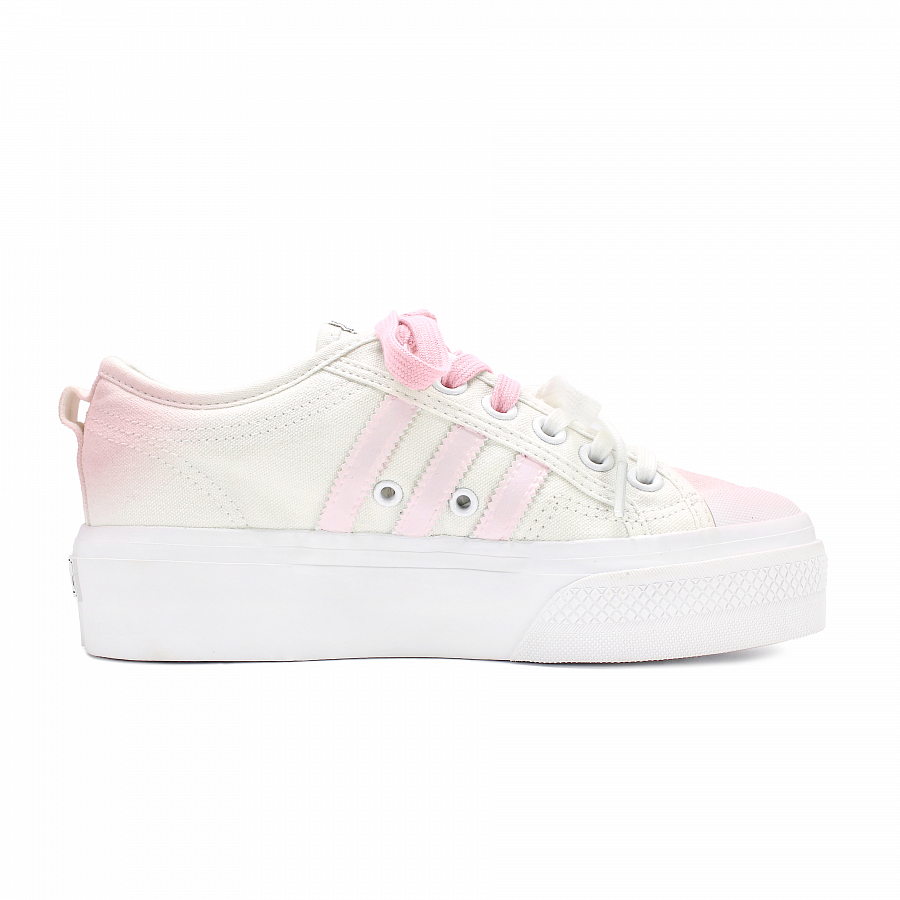 Adidas Originals Nizza Platform Slip Resistant Abrasion Resistant Low top Skateboard Shoes Women's Pink White купить в интернет-магазине Yoocart с быстрой доставкой по России.