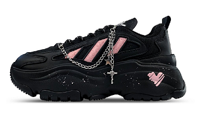 Adidas Originals OZGAIA Slip-Resistant Low-Top Casual Shoes Women's Black Pink