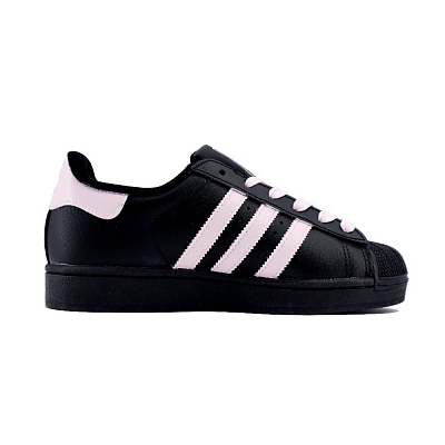 Adidas Originals Superstar 2 Chuangyi Anti Slip Wear Resistant Low Top Skateboard Shoes Unisex Black Pink