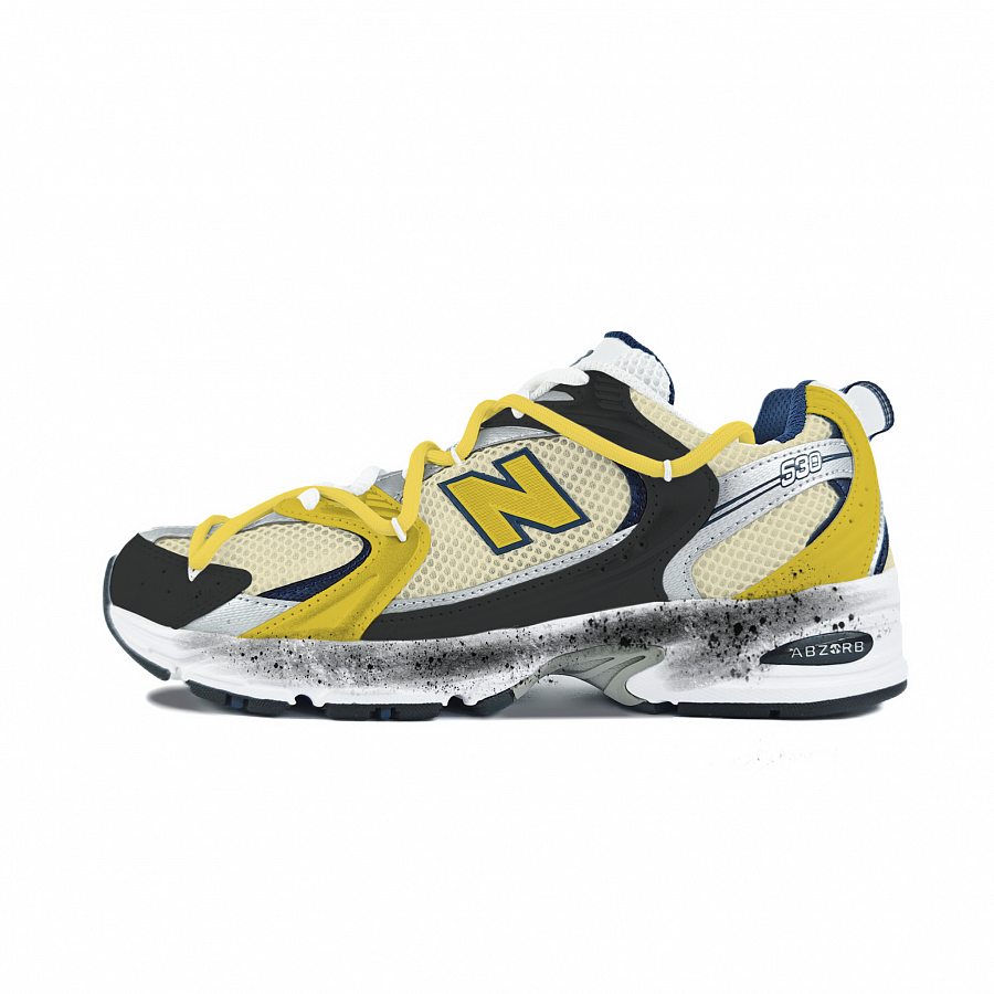 New Balance NB 530 Abrasion Resistant Slip Resistant Low Top Running Shoes Unisex White Yellow купить в интернет-магазине Yoocart с быстрой доставкой по России.