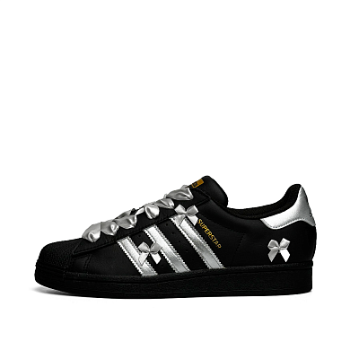 Adidas Originals Superstar Skateboard Shoes Women's Low top Black/Silver
