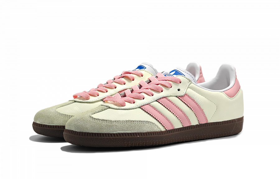 Adidas Originals SAMBA OG Slip Resistant, Abrasion Resistant, Lightweight Low Top Skateboard Shoes Unisex Beige Pink купить в интернет-магазине Yoocart с быстрой доставкой по России.