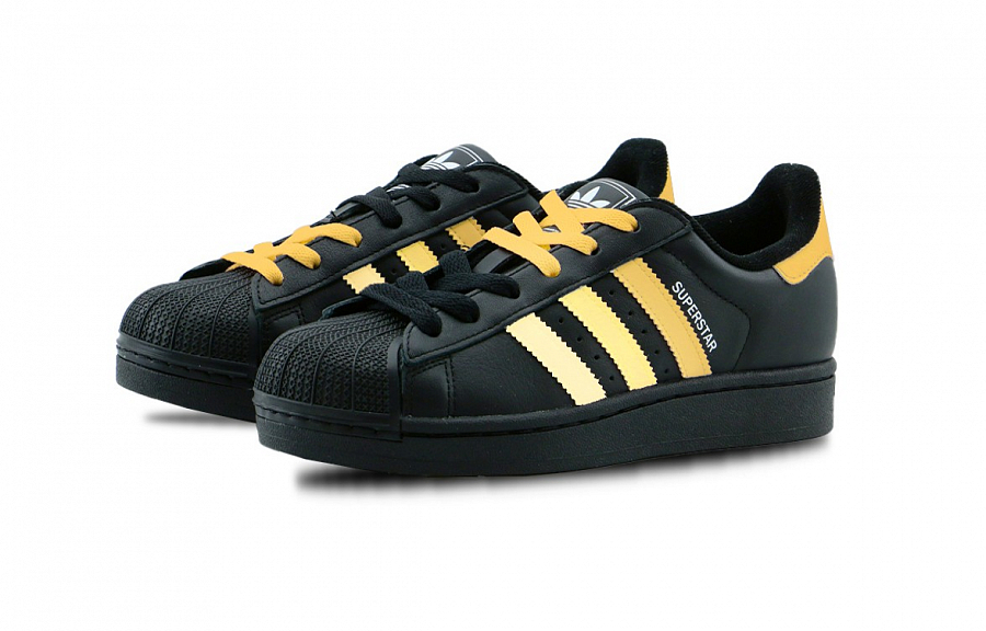 Adidas Originals Superstar 2 Anti Slip Wear Resistant Low Top Skateboard Shoes Unisex Black Yellow купить в интернет-магазине Yoocart с быстрой доставкой по России.