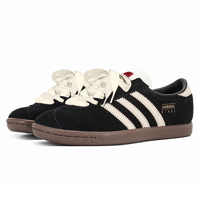 Adidas Originals Stadt Slip Resistant Low Top Skateboard Shoes Unisex Beige Black