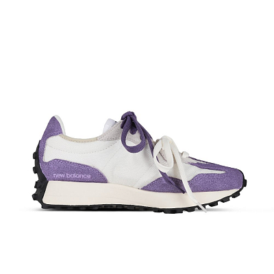 New Balance NB 327 Cushioning And Abrasion Resistant Coverage Low Top City Commute Running Shoes Unisex White Purple