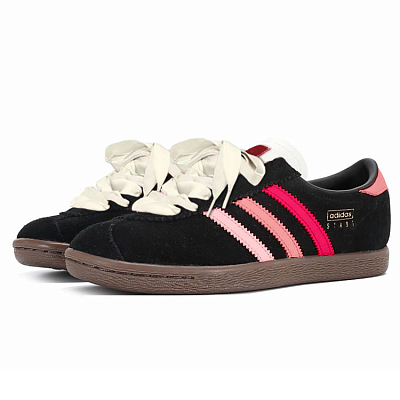 Adidas Originals Stadt Low Top Skateboard Shoes Unisex Black Pink