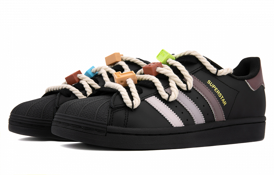 Adidas Originals SUPERSTAR Anti-Slip Wear-Resistant Low-Top Skateboard Shoes Unisex Black Brown купить в интернет-магазине Yoocart с быстрой доставкой по России.