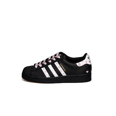 Adidas Originals SUPERSTAR Low Top Skateboard Shoes Unisex Black White Pink