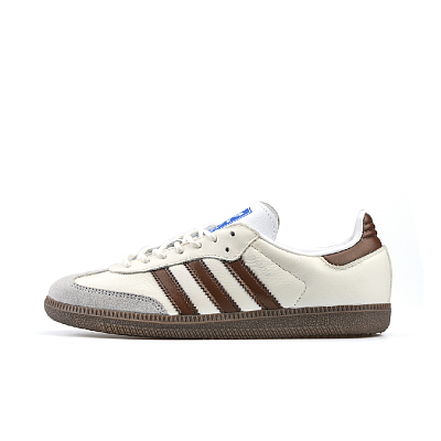 Adidas Originals SAMBA OG Anti Slip Wear Resistant Low Top Skateboard Shoes Unisex White Brown