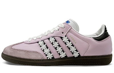 Adidas Originals SAMBA OG Ballet Girlish Slip-Resistant Low-Top Skateboard Shoes Unisex Pink Black