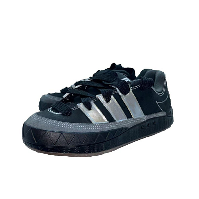 Adidas Originals Adimatic Wear-resistant And Lightweight Low-Top Skateboard Shoes Unisex Black Silver