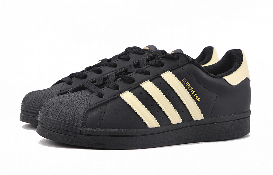 Adidas Originals SUPERSTAR Anti-Slip Wear-Resistant Low-Top Skateboard Shoes Unisex Black Yellow купить в интернет-магазине Yoocart с быстрой доставкой по России.
