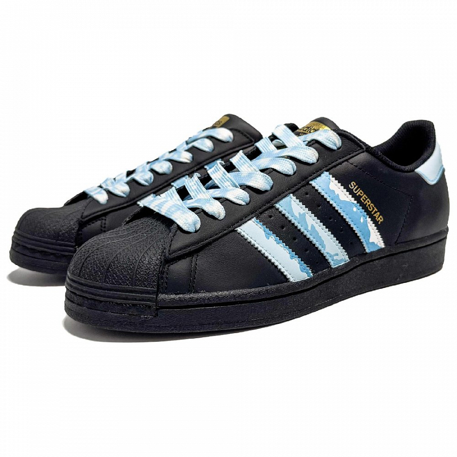 Adidas Originals Superstar Skateboard Shoes Unisex Low Top Black/Blue купить в интернет-магазине Yoocart с быстрой доставкой по России.