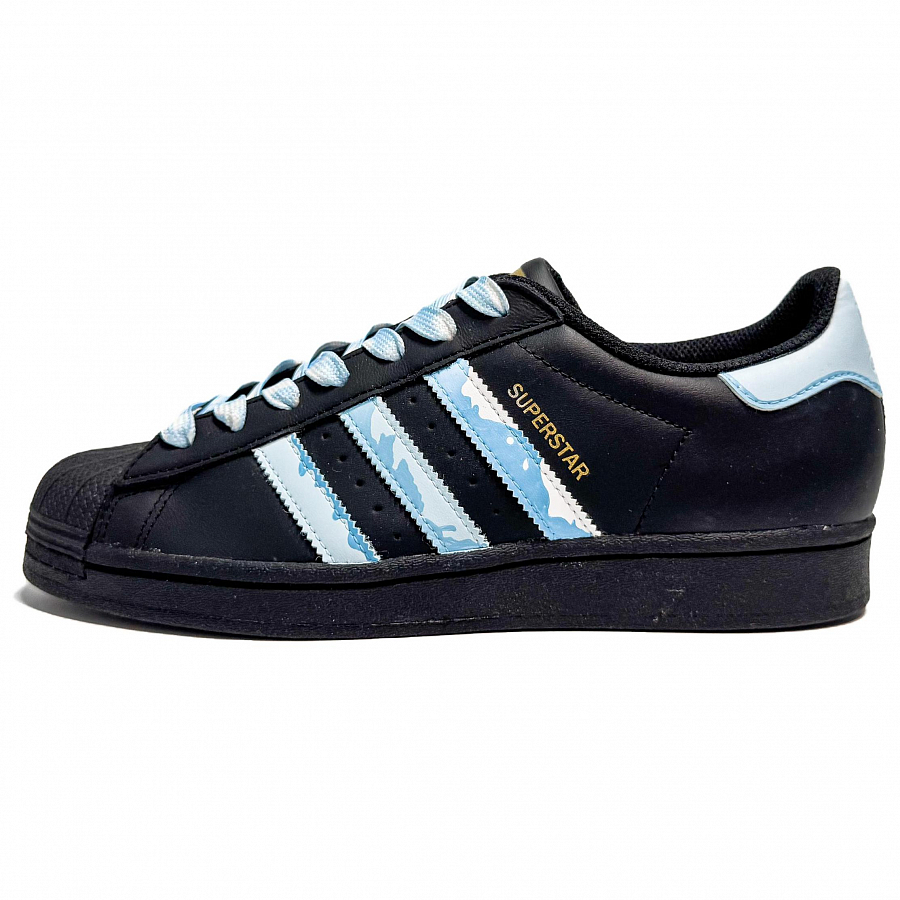 Adidas Originals Superstar Skateboard Shoes Unisex Low Top Black/Blue купить в интернет-магазине Yoocart с быстрой доставкой по России.