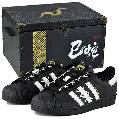 Adidas Originals SUPERSTAR Low Top Skateboard Shoes Unisex Black White