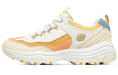 Skechers I Conik Low Top Chunky Sneakers Women's White Yellow
