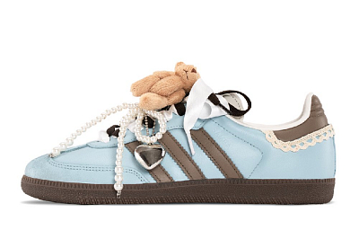Adidas Originals SAMBA OG Lightweight And Breathable Low Top Skateboard Shoes Women's Blue Brown