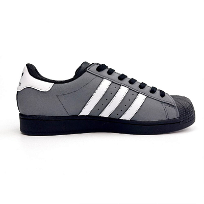 Adidas Originals SUPERSTAR Anti-Slip Wear-Resistant Low-Top Skateboard Shoes Unisex Black Gray Color
