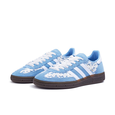 Adidas Originals Handball Spzl Anti Slip Wear Resistant Low Top Skateboard Shoes Unisex Blue White