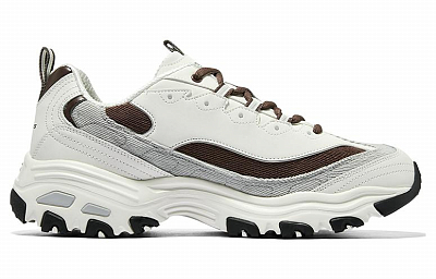 Skechers D'Lites Varsity Spirit Sneaker 'White Brown Grey'