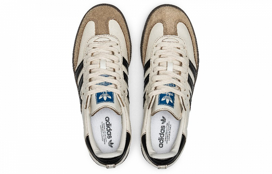 Adidas Originals SAMBA OG Anti-Slip Wear-Resistant Low-Top Skateboard Shoes Unisex Beige Black купить в интернет-магазине Yoocart с быстрой доставкой по России.