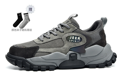 JEEP SPIRIT Low Top Casual Shoes Men's Climbing Gray