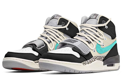 Jordan Legacy 312 High-Top Vintage Basketball Shoes Men's Beige Green