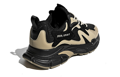 JEEP SPIRIT Abrasion Resistant, Breathable, Lightweight Low Top Casual Shoes Men's Graphite Black