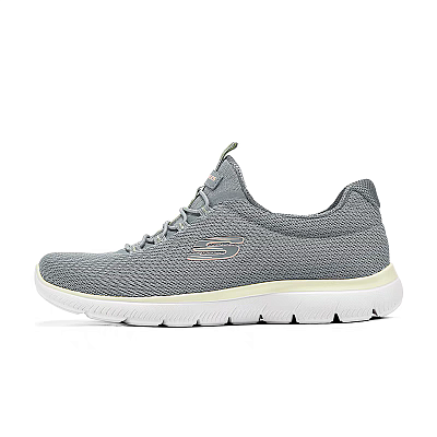 Skechers Abrasion Resistant Breathable Low Top Casual Shoes Women's Gray