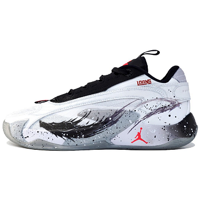 Jordan Luka 2 Anti-Slip Wear-Resistant Low-Top Basketball Shoes Unisex Black White